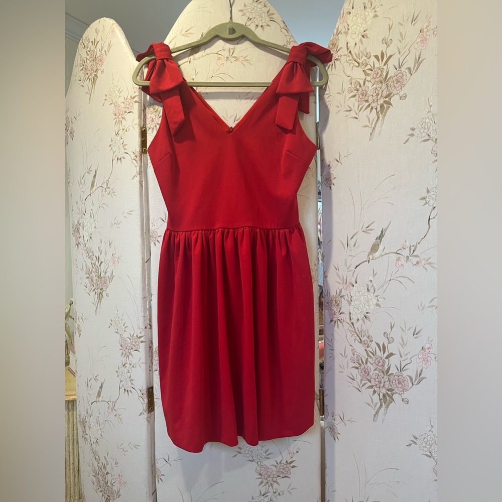 Aqua Red Bow Dress
